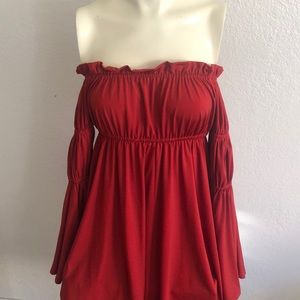 Nasty Gal off the shoulder mini dress/top